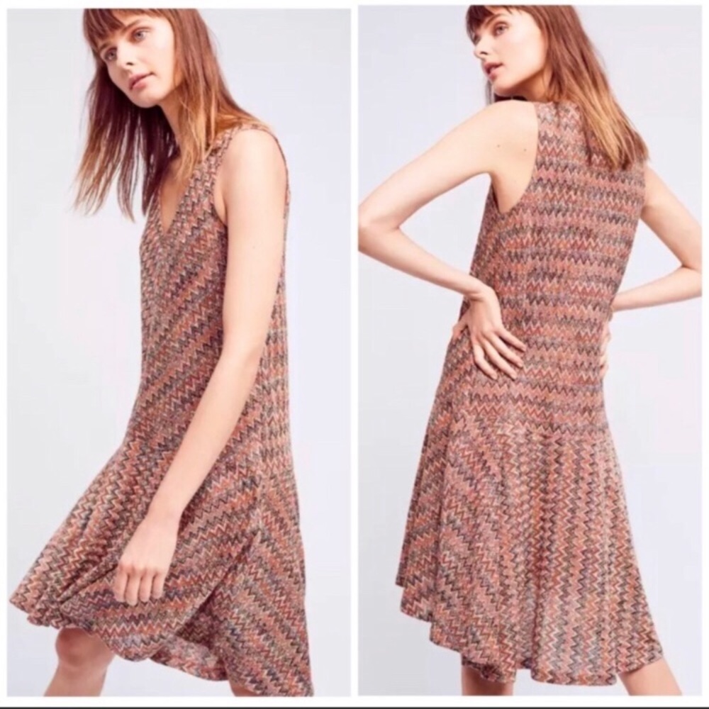 Anthropologie Maeve Westwater Knit Chevron Dress